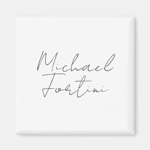 Imán Blanco minimalista y moderno