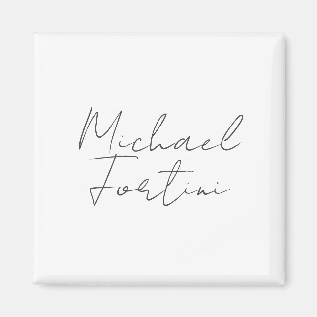 Imán Blanco minimalista y moderno (Frente)