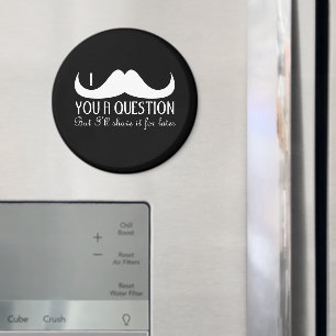 Imán Blanco moderno y fresco yo bigote una pregunta