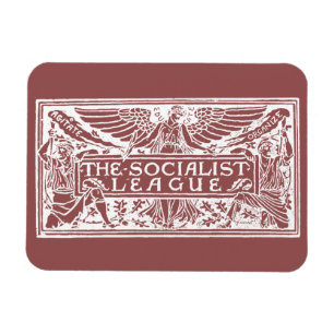 Imán Blanco socialista del logotipo de la liga en rojo