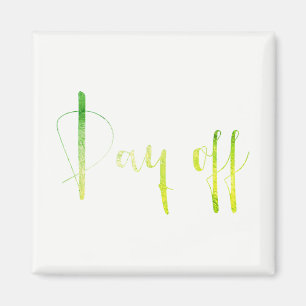 Imán Blanco verde del hogar del planificador de la