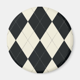Imán blanco y negro de Argyle
