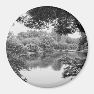 Imán Blanco y negro, fresco, único y natural y lago