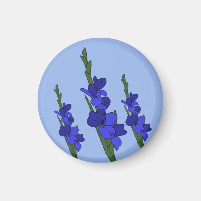 Imán Blaue Gladiole  (Frente)
