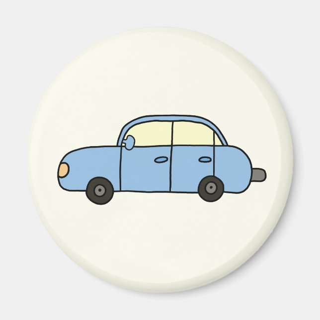 Imán Blaues Cartoon-Auto (Frente)