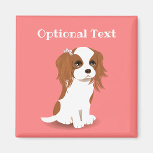 Imán Blenheim Cavalier King Charles Spaniel Pink