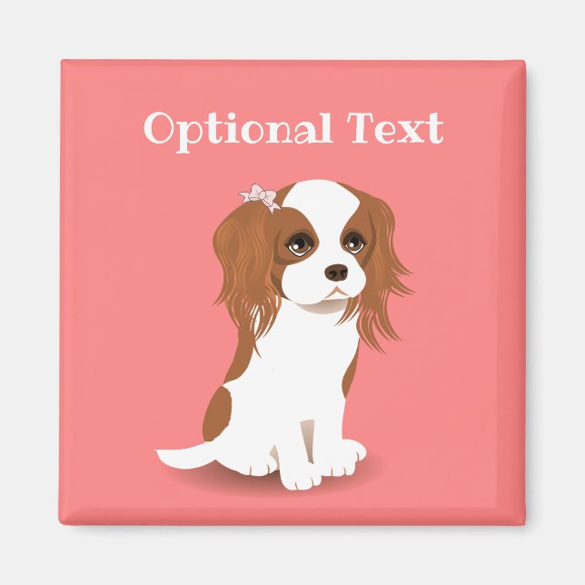 Imán Blenheim Cavalier King Charles Spaniel Pink (Frente)