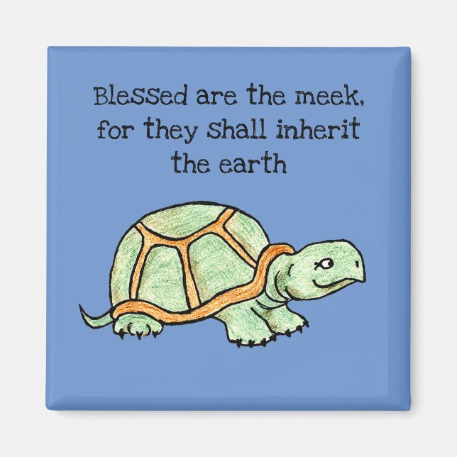Imán Blessed Meek Turtle (Frente)