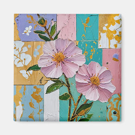 Imán Bloc de notas con iluminación floral