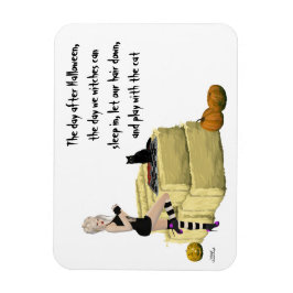 Imán Blonde Witch Pin Up Girl Flexible Magnet