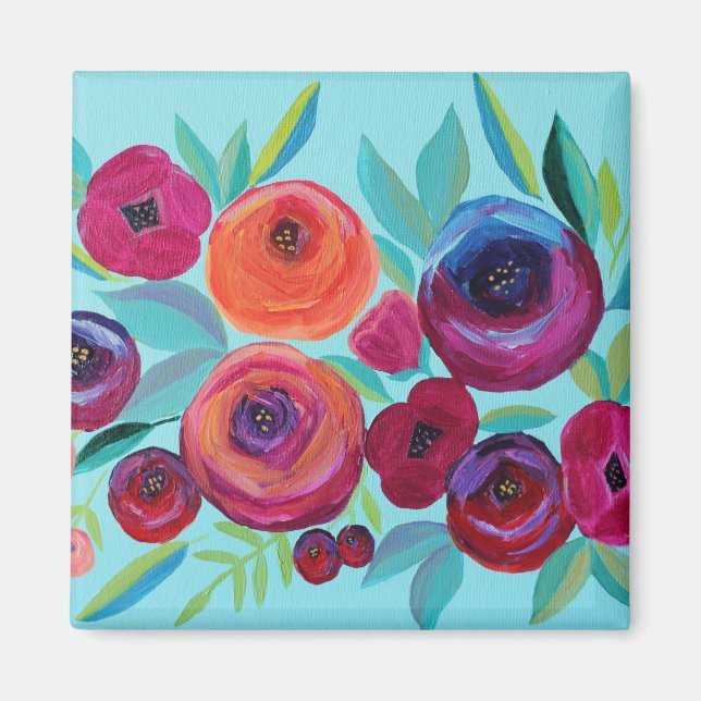 Imán Bloom Colorful Floral Magnet (Frente)