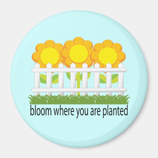 Imán Bloom Donde Está Plantado Magnet (Frente)