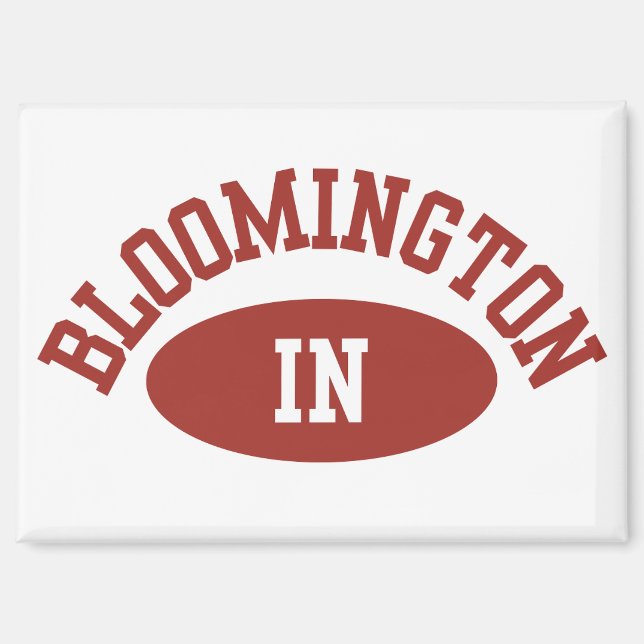 Imán Bloomington Indiana Fridge Magnet College Gift (Anverso)