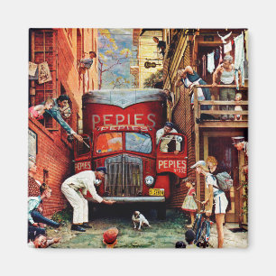 Imán Bloque de camino de Norman Rockwell