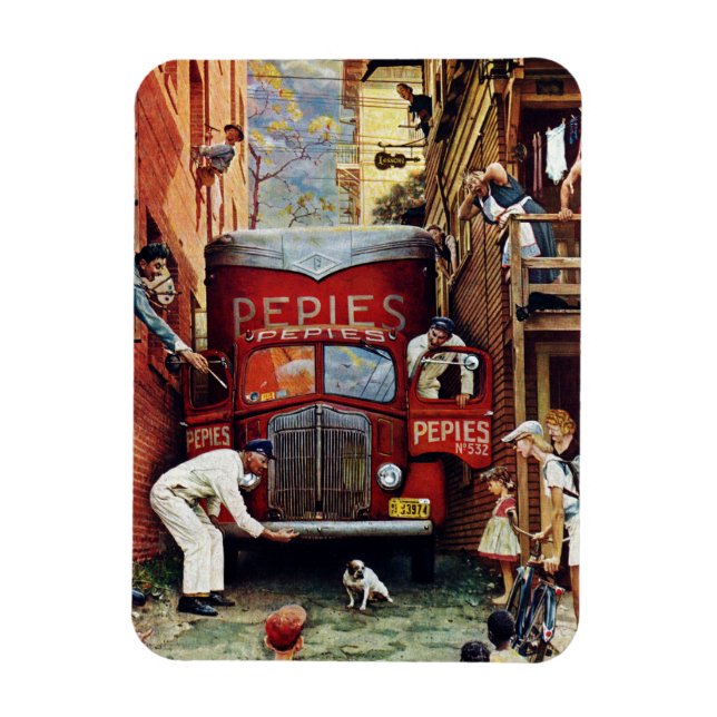 Imán Bloque de carreteras por Norman Rockwell (Vertical)