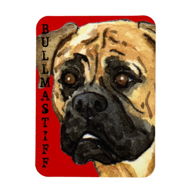 Imán Bloque de color Bullmastiff (Vertical)