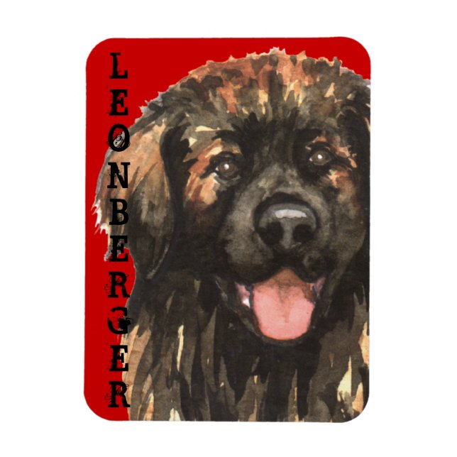 Imán Bloque de color de Leonberger (Vertical)