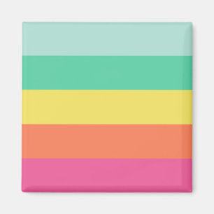 Imán Bloque de color Monograma del arcoiris del Sherbet