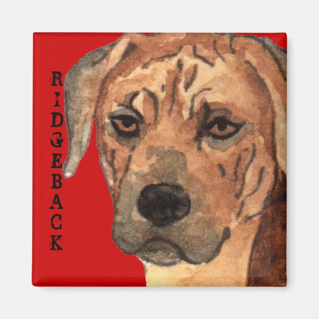 Imán Bloque de color Ridgeback Rhodesia (Frente)