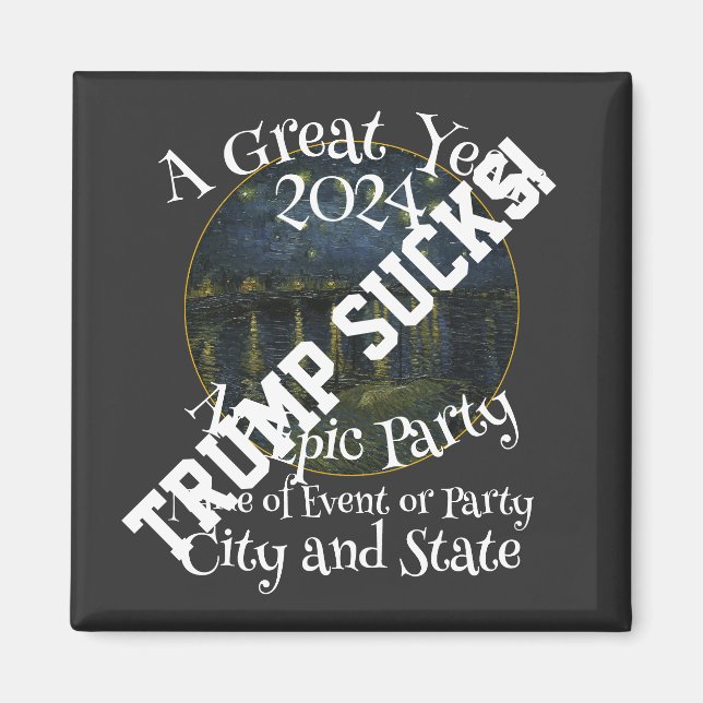 Imán Bloque de Fiestas sorpresa de Trump Tea Garden 202 (Frente)