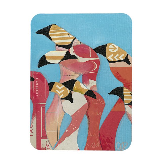 Imán Bloque de flamencos (Vertical)