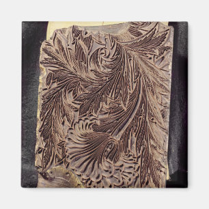 Imán Bloque de impresión de diseño de tulipanes, 1875 (