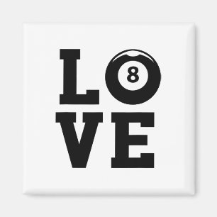 Imán Bloque gráfico de amor Billard Snooker Billard Cue