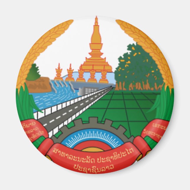 IMÁN BLOQUE NACIONAL LAO - LAO BADGE (Frente)