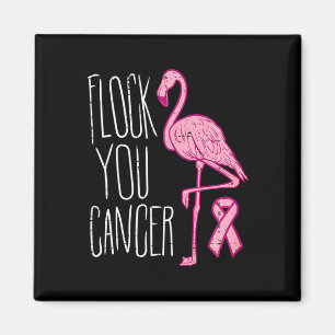 Imán Bloqueo de cáncer de mama Flamingo Cinta rosa Cons