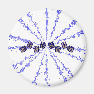 Imán Bloques de juguete de Math Whiz en azul