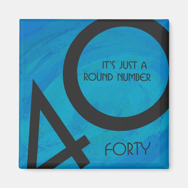 Imán Blue 40 Decade Birthday (Frente)