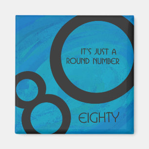 Imán Blue 80 Decade Birthday