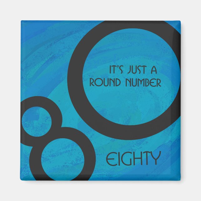 Imán Blue 80 Decade Birthday (Frente)