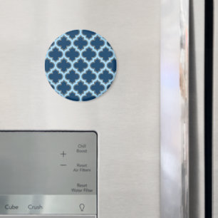 Imán Blue and Baby Blue Trellis, Lattice, Quatrefoil