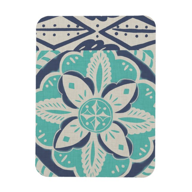 Imán Blue Batik Tile IV (Vertical)