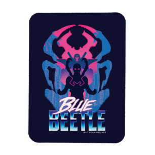 Imán Blue Beetle Retrowave vs Graphic