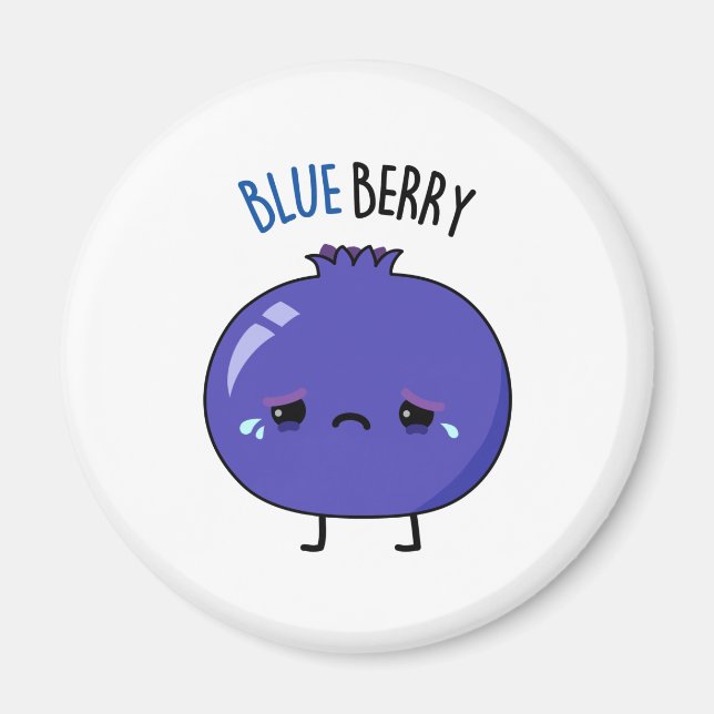 Imán Blue Berry Funny Blueberry Pun (Frente)