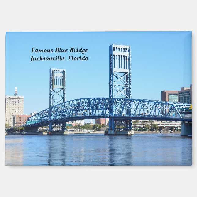 Imán Blue Bridge Jacksonville, Florida (Anverso)