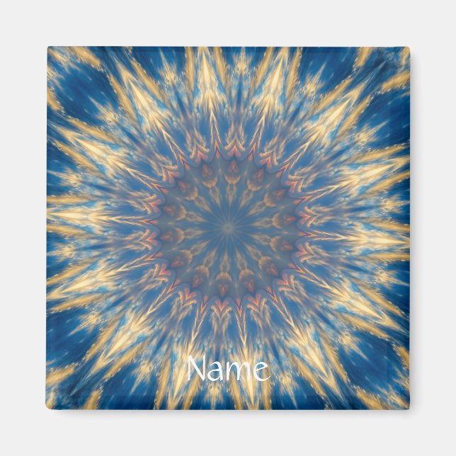 Imán Blue Chakra Kaleidoscope Thunder_Cove (Frente)