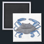 Imán Blue Crab<br><div class="desc">Blue Crabs are found throughout the coastal Atlantic. They feed on detritus and are prized for their tasty meat.</div>
