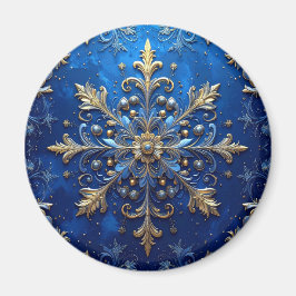 Imán Blue Decorative Christmas Holiday Magnet