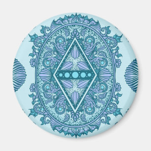 Imán Blue Diamond Mandala