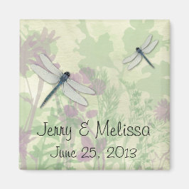 Imán Blue Dragonflies Wedding Favor Magnet