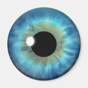 Imán Blue Eye Iris Eyeball Guay Personalizado Round Mag