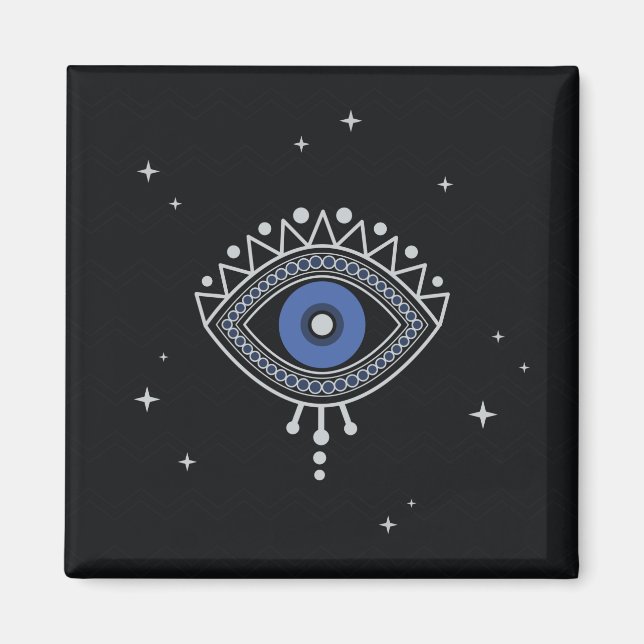 Imán Blue eye protection from bad energy symbol (Frente)