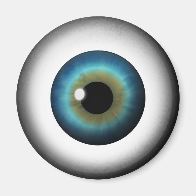 Imán Blue Eyeball Iris Eye Guay Personalizado Redondo M (Frente)