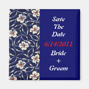 Imán Blue Floral