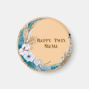 Imán Blue Floral Twin Mama