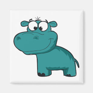 Imán Blue Happy Hippo
