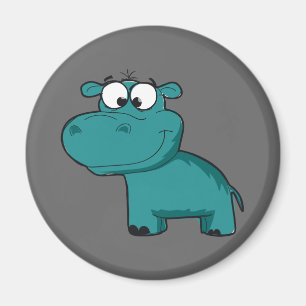 Imán Blue Happy Hippo
